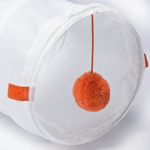 UTSÅDD Tunnel, jeu pour chat, blanc/orange