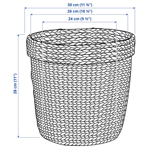 VALLMOFRÖN Cache-pot, jonc de mer, 24 cm