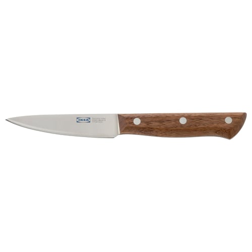 VARDAGEN Couteau à éplucher, acier inoxydable/noyer, 9 cm