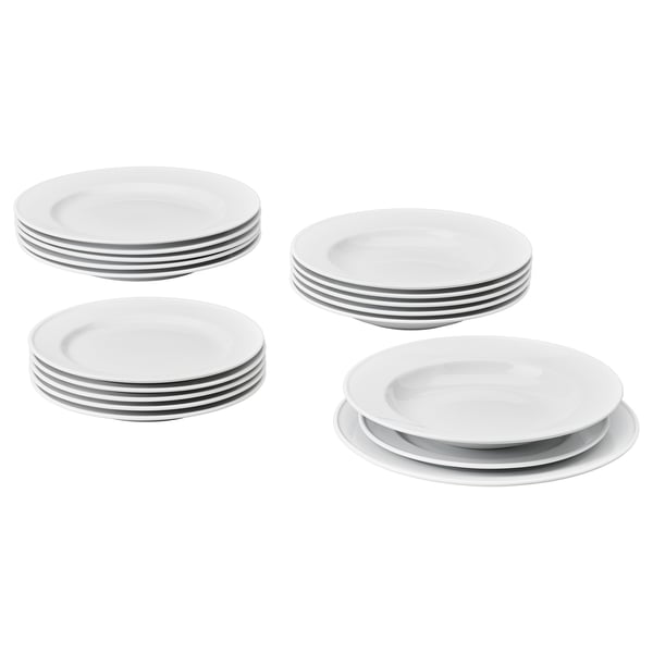 VARDAGEN Service, 18 pièces, blanc