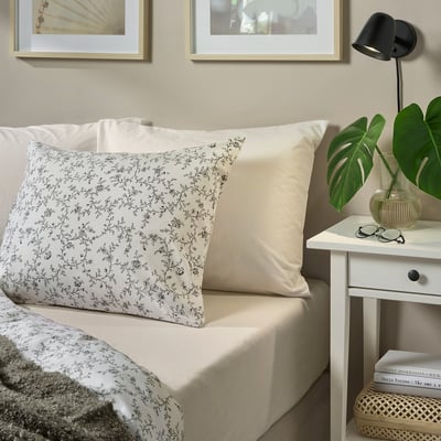 VÅRVIAL Drap housse, beige, 180x200 cm