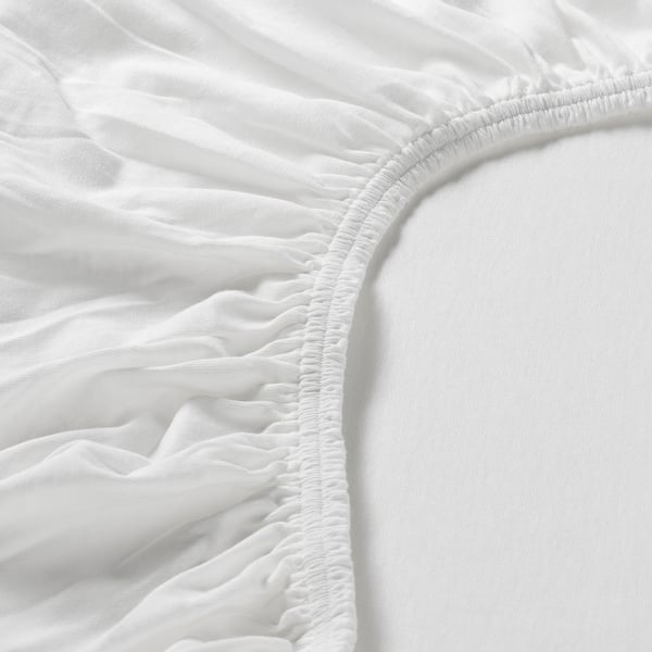 VÅRVIAL Drap housse, blanc, 160x200 cm