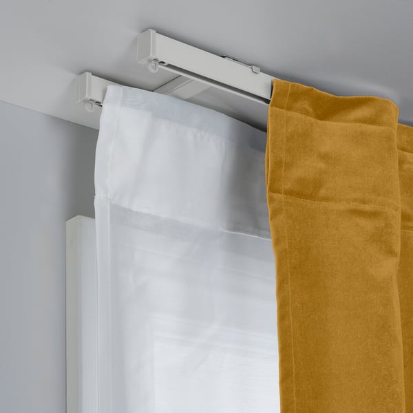 VIDGA Fixations plafond 2 rails rideaux, blanc