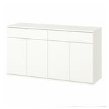 VIHALS Buffet, blanc, 140x37x75 cm
