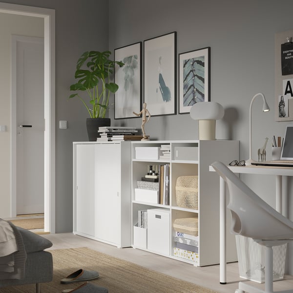 VIHALS Combinaison de rangement, blanc, 190x47x90 cm