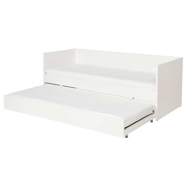 VIHALS Struct divan av lit gigogne/2 mat, blanc/Åfjäll ferme, 80x200 cm