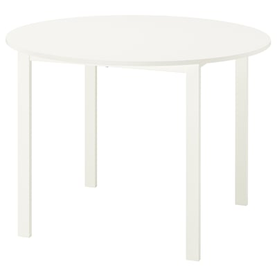 VIHALS Table, blanc/blanc, 107 cm