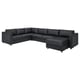 VIMLE Can conv d'angle 5p + méridienne, Grann/Bomstad noir