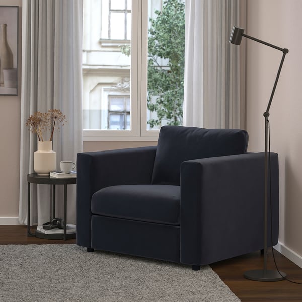 VIMLE Fauteuil, Djuparp gris foncé