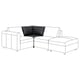 VIMLE Module d'angle, Grann/Bomstad noir