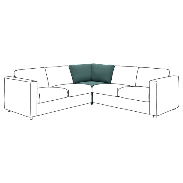 VIMLE Module d'angle, Kelinge gris turquoise