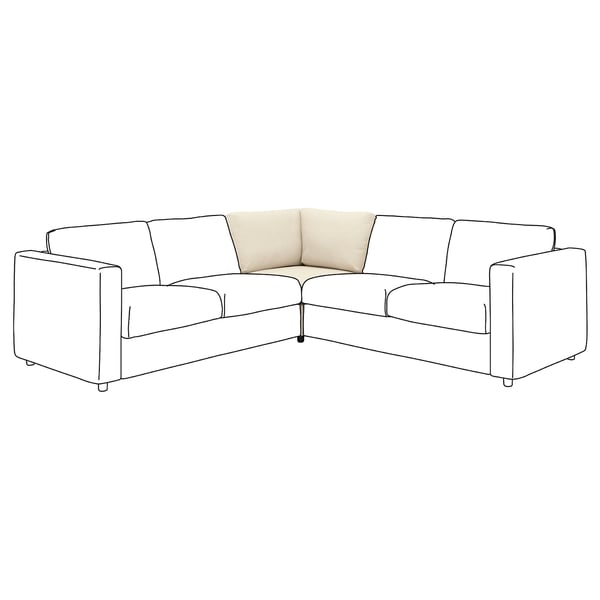 VIMLE Module d'angle, Knäbäck beige clair