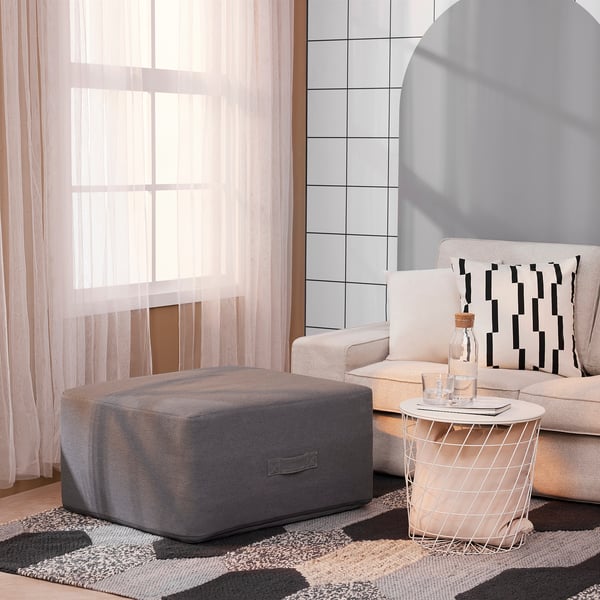 VITHÄLL Matelas/pouf, extra ferme/Vissle gris, 80x200 cm
