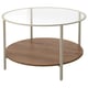 VITTSJÖ Table basse, beige clair/verre, 75 cm