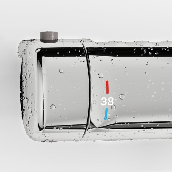 VOXNAN Ensemble douche mitigeur thermo, chromé