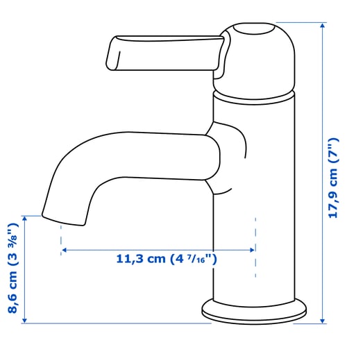VOXNAN Mitigeur lavabo, chromé