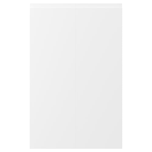 VOXTORP Porte élément bas d'angle, 2pcs, droite blanc mat, 25x80 cm
