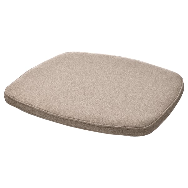 ÄLVGRÄSMAL Cuscino per sedia, beige, 32.6/31.3x33x3 cm