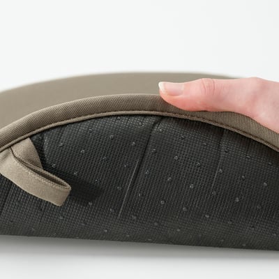 ÄNGSFRÄKEN Cuscino per sedia, beige scuro/da interno/esterno, 36 cm
