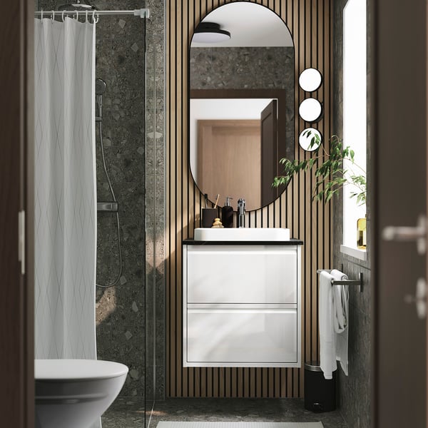 ÄNGSJÖN / BACKSJÖN Mobile lavabo con cassetti/lavabo