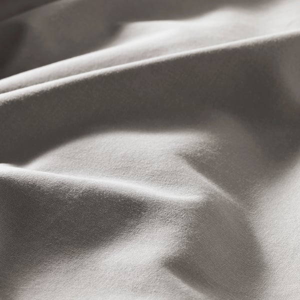 ÄNGSLILJA Copripiumino e 2 federe, grigio, 240x220/50x60 cm