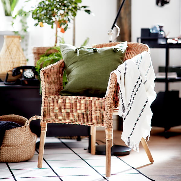 AGEN Poltrona, rattan/bambù
