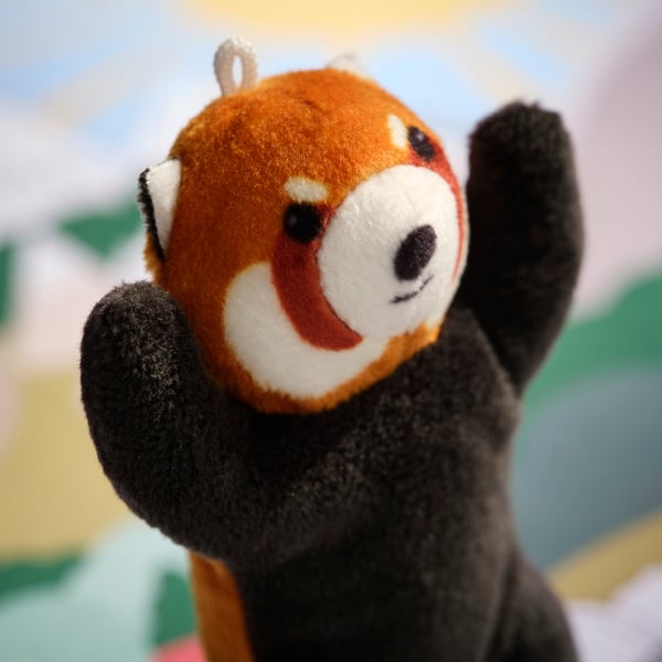 ALPTALL Peluche, panda rosso/mini, 9 cm
