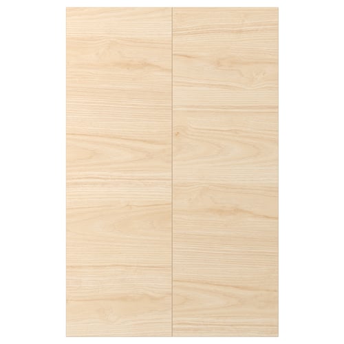 ASKERSUND Set 2 ante per mobile base angolare, effetto frassino chiaro, 25x80 cm