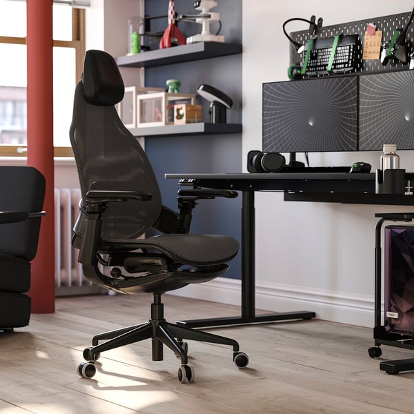 BÄSTBOLL Sedia da gaming, nero/Mjuk nero