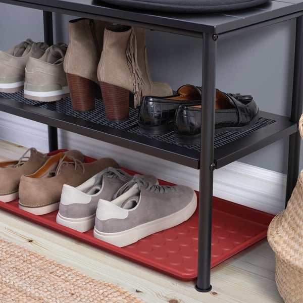 BAGGMUCK Tappetino per scarpe, da interno/esterno/rosso, 71x35 cm