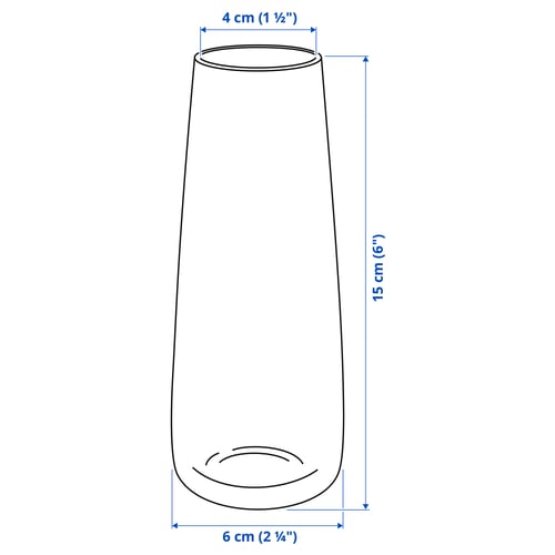 BERÄKNA Vaso, vetro trasparente, 15 cm