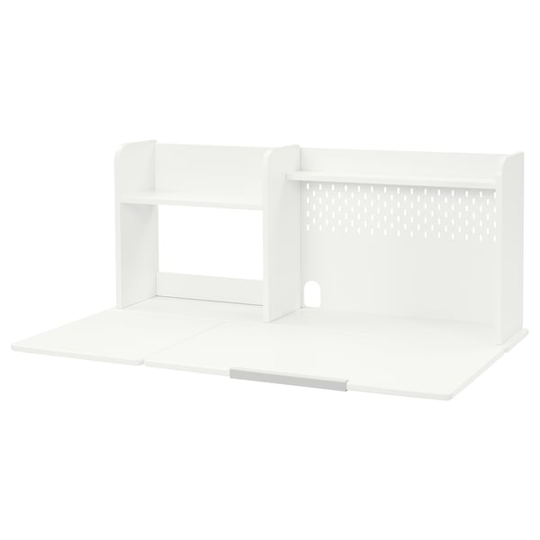 BERGLÄRKA Piano d'appoggio e ripiano, bianco, 120x70 cm