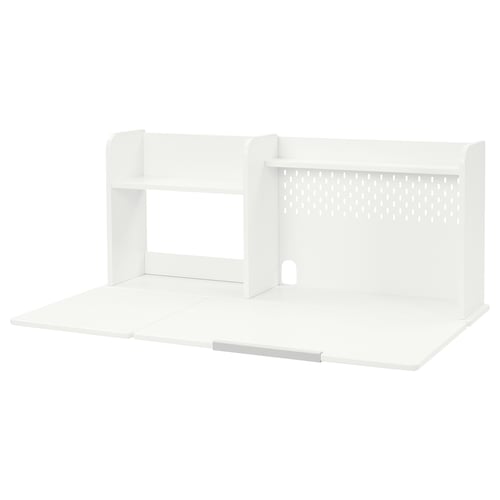 BERGLÄRKA Piano d'appoggio e ripiano, bianco, 120x70 cm