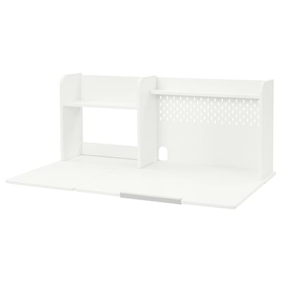 BERGLÄRKA Piano d'appoggio e ripiano, bianco, 120x70 cm