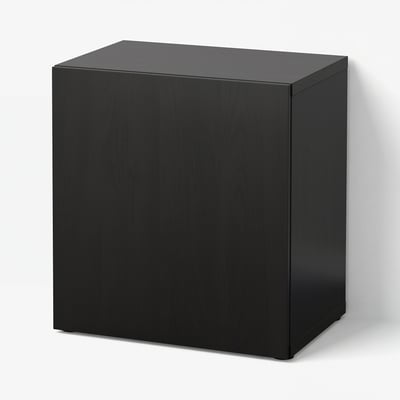 BESTÅ Mobile con anta, marrone-nero/Lappviken marrone-nero, 60x42x64 cm
