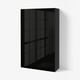 BESTÅ Mobile con ante, marrone-nero/Selsviken lucido/nero, 120x42x193 cm