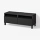 BESTÅ Mobile TV con cassetti, marrone-nero/Laxviken/Stubbarp nero, 120x42x48 cm
