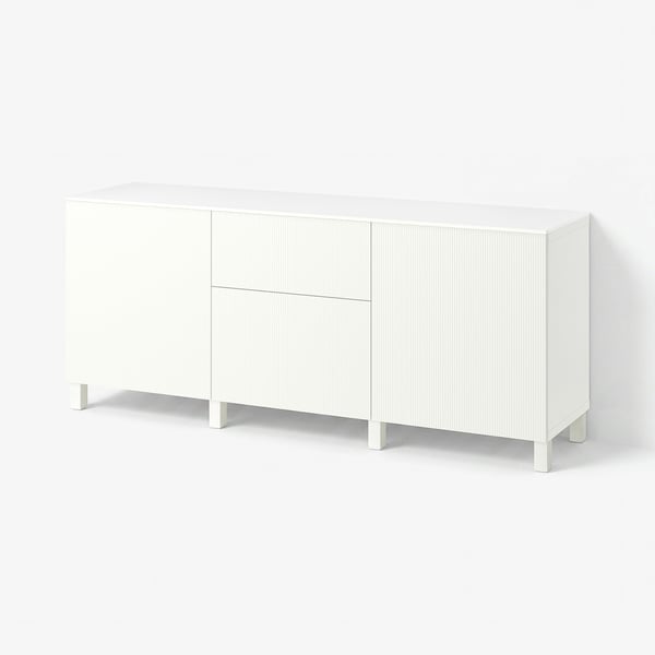 BESTÅ Mobili con cassetti, bianco/Förvaltare bianco, 180x42x75 cm