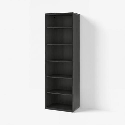BESTÅ Scaffale, con 5 ripiani/marrone-nero, 60x40x193 cm