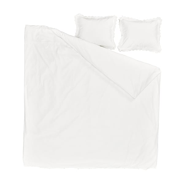 BIRGITTARÖNN Copripiumino e 2 federe, bianco, 240x220/50x60 cm