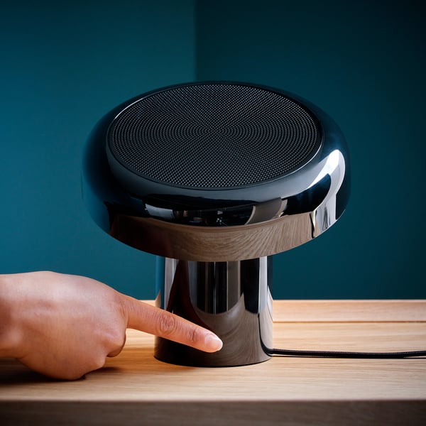 BLOMPRAKT Lampada/cassa Bluetooth®, nero