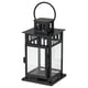 BORRBY Lanterna per cero, da interno/esterno nero, 28 cm