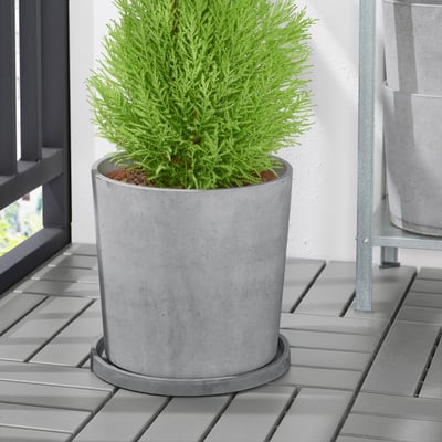 BOYSENBÄR Sottovaso, da interno/esterno grigio chiaro, 27 cm
