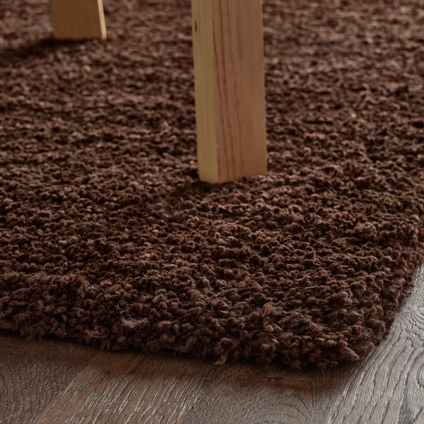 BREVBÄRARE Tappeto, pelo lungo, marrone intenso, 160x230 cm