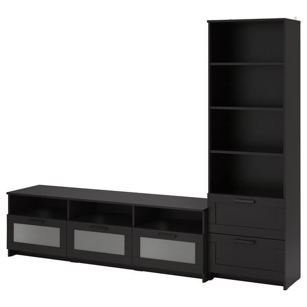 BRIMNES Combinazione per TV, nero, 240x41x190 cm