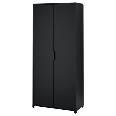 BROR Mobile con ante, nero, 85x40x191 cm