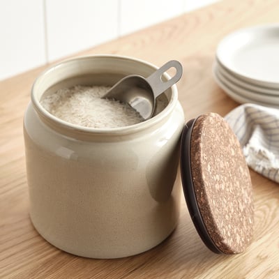 BRUGDHAJ Barattolo con coperchio, beige, 3.8 l