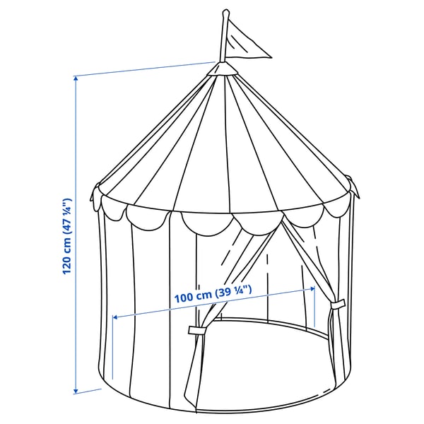 CIRKUSTÄLT Tenda, rosso blu/bianco