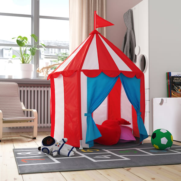 CIRKUSTÄLT Tenda, rosso blu/bianco