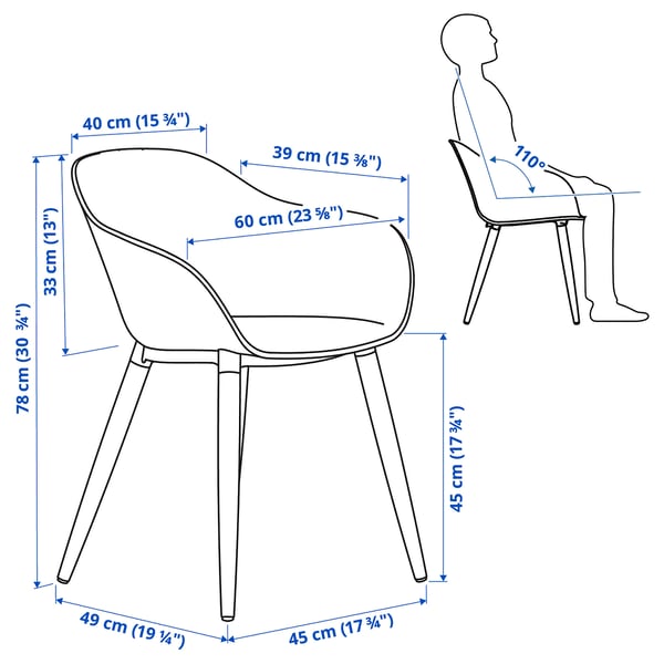 DOCKSTA / GRÖNSTA Tavolo e 4 sedie con braccioli, bianco/bianco, 103 cm